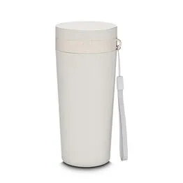 Copo de Fibra de Trigo Parede Dupla 300ml com Alça Bege