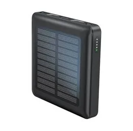 Mini Power Bank Solar 5000mAh USB-C Preto à Prova D'água