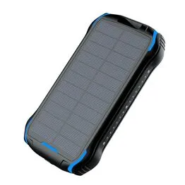Power Bank Solar 26800mAh USB-C à Prova D'água Indução Azul