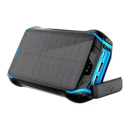 Power Bank Solar 26800mAh USB-C à Prova D'água Indução Azul