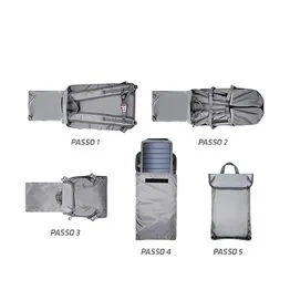 Mochila com Placa Solar 30L 6,5W 5V Dobrável Cinza