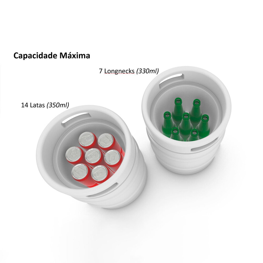 Banco Cooler de Cervejas Barril Decorativo Tampo de Madeira 28L Verde