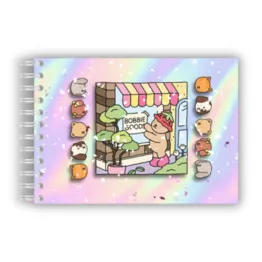 Caderno de Colorir Bobbie Goods - 100 Folhas Capa Dura Holográfica