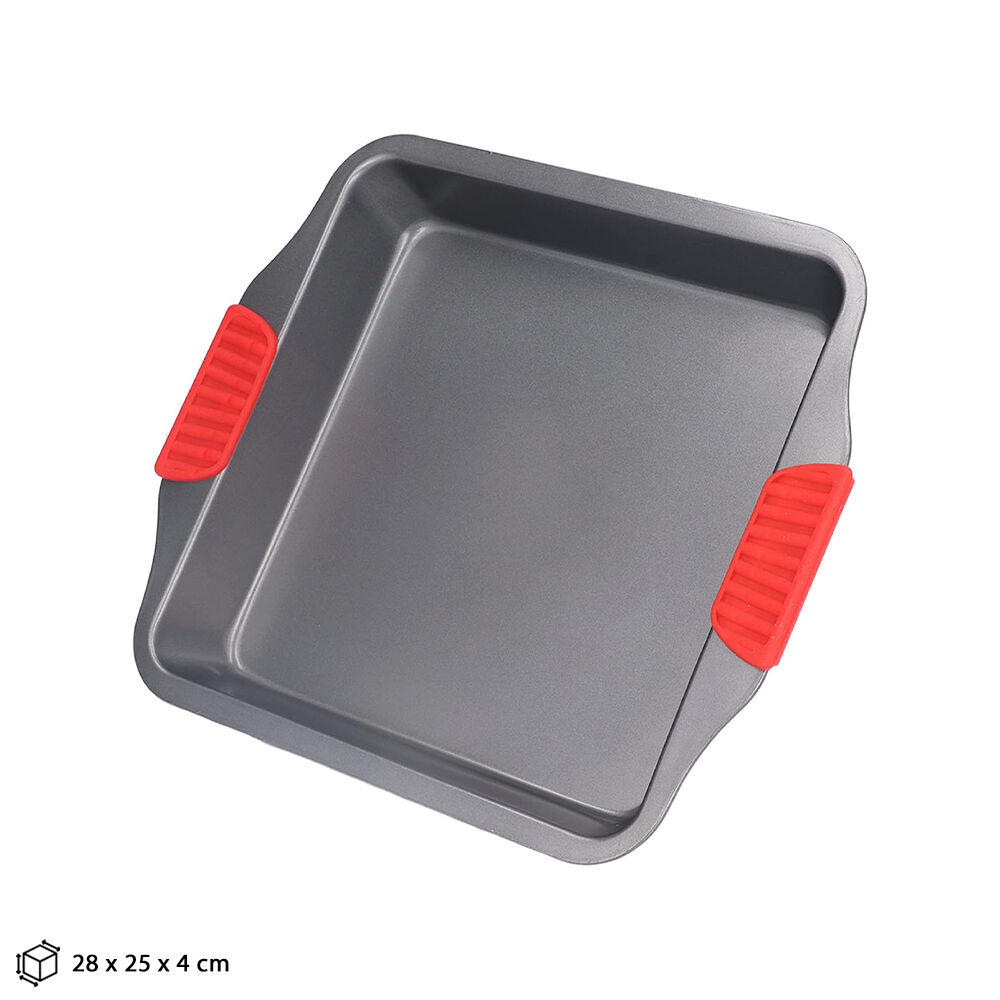 Forma Assadeira Antiaderente Quadrada 28x25cm Forneável