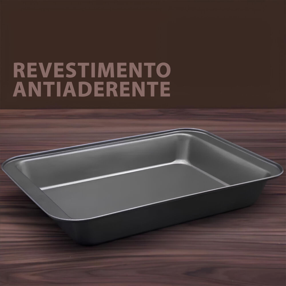 Forma Assadeira Antiaderente Retangular 32x22cm Forneável