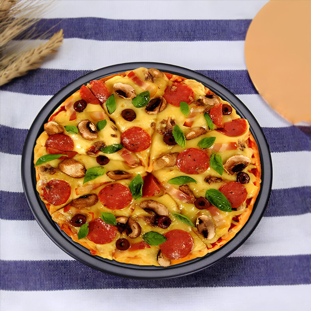 Forma para Assar Pizza 36cm Aço Antiaderente Forneável