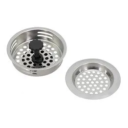 Kit 2 Ralos de Pia em Inox com Válvula Estilo Americano