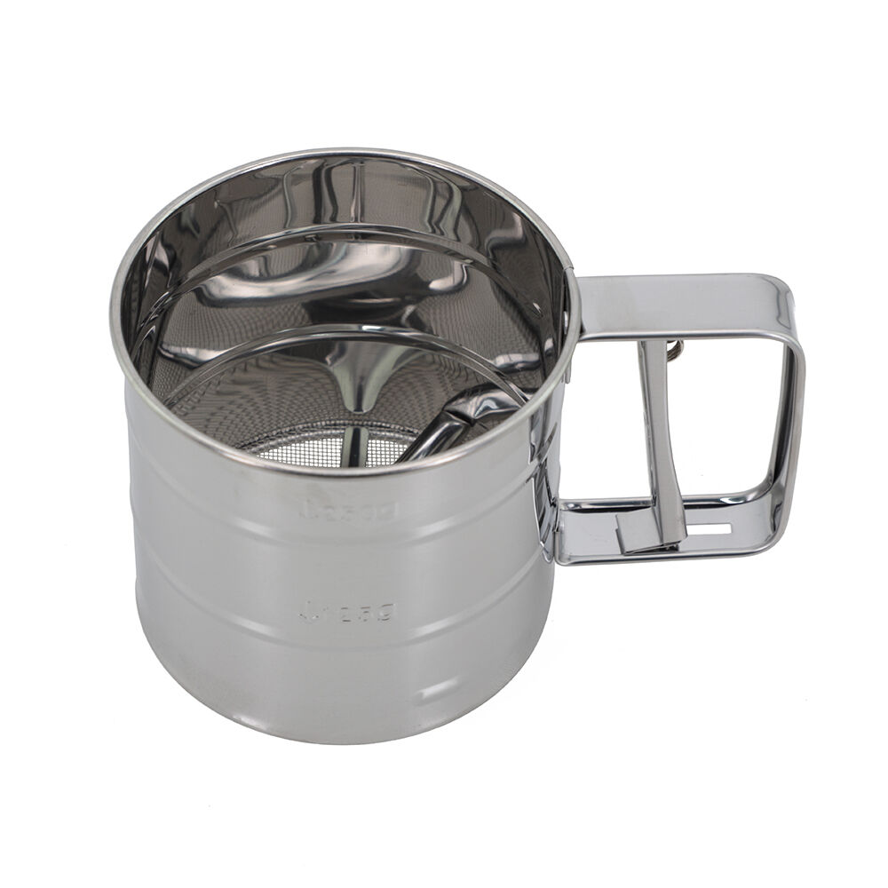 Caneco Polvilhador em Inox com Gatilho para Farinhas