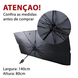 Quebra Sol para Parabrisa de Carro Estilo Guarda Chuva