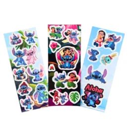 Conjunto 15 Cartelas de Adesivos Stitch
