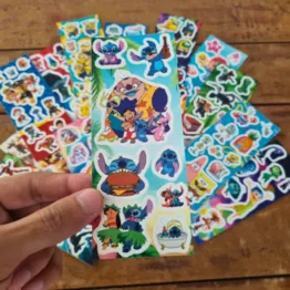 Conjunto 15 Cartelas de Adesivos Personagens Variados