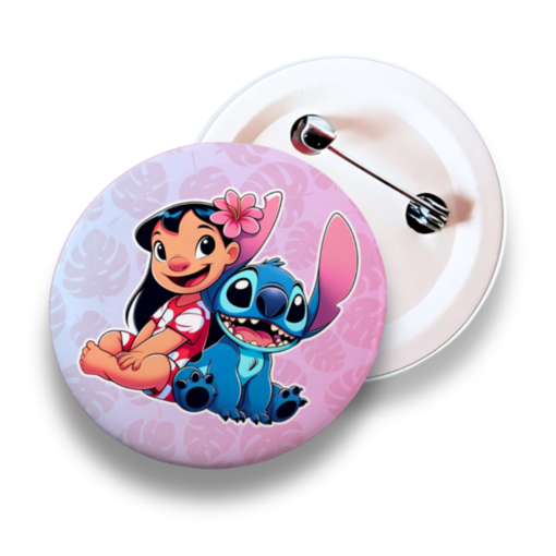 Conjunto 5 Bottons 3,5cm Stitch Modelo 1