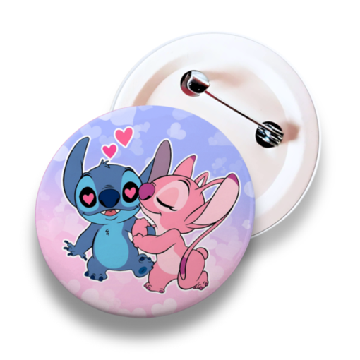 Conjunto 5 Bottons 3,5cm Stitch Modelo 1