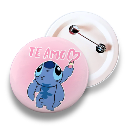 Conjunto 5 Bottons 3,5cm Stitch Modelo 1