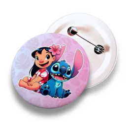 Conjunto 5 Bottons 3,5cm Stitch Modelo 1