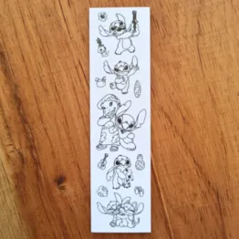 Marca-página Stitch com Verso para Colorir