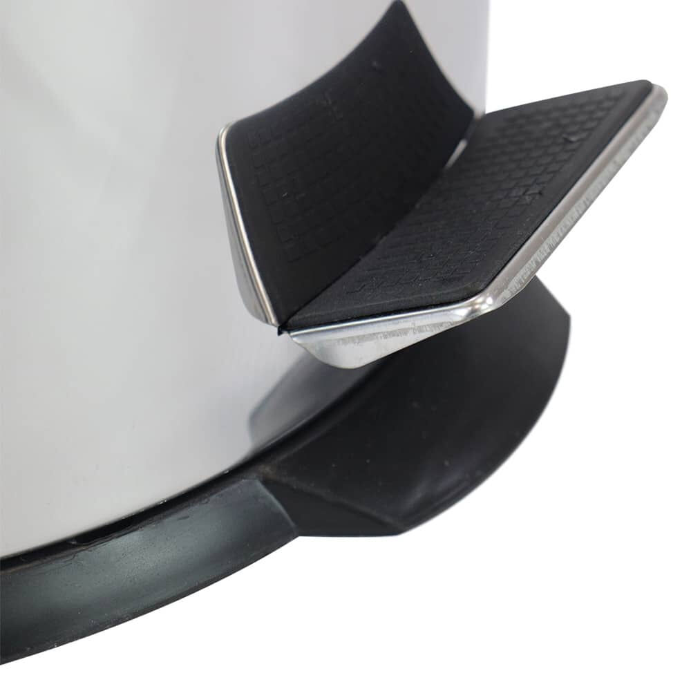 Lixeira 30L em Inox Redonda com Pedal e Cesto Removível