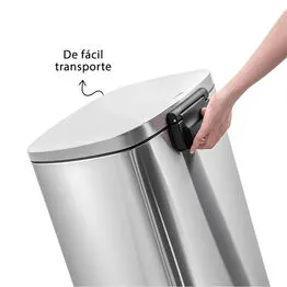 Lixeira 20L Retangular em Inox com Pedal e Cesto Removível