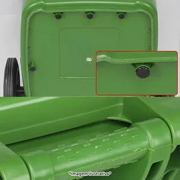 Lixeira Coletora Plástica 120 Litros com Rodas - Vermelha
