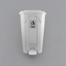 Lixeira em Plástico Resistente 100 Litros com Pedal - Branca