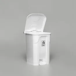 Lixeira em Plástico Resistente 100 Litros com Pedal - Branca