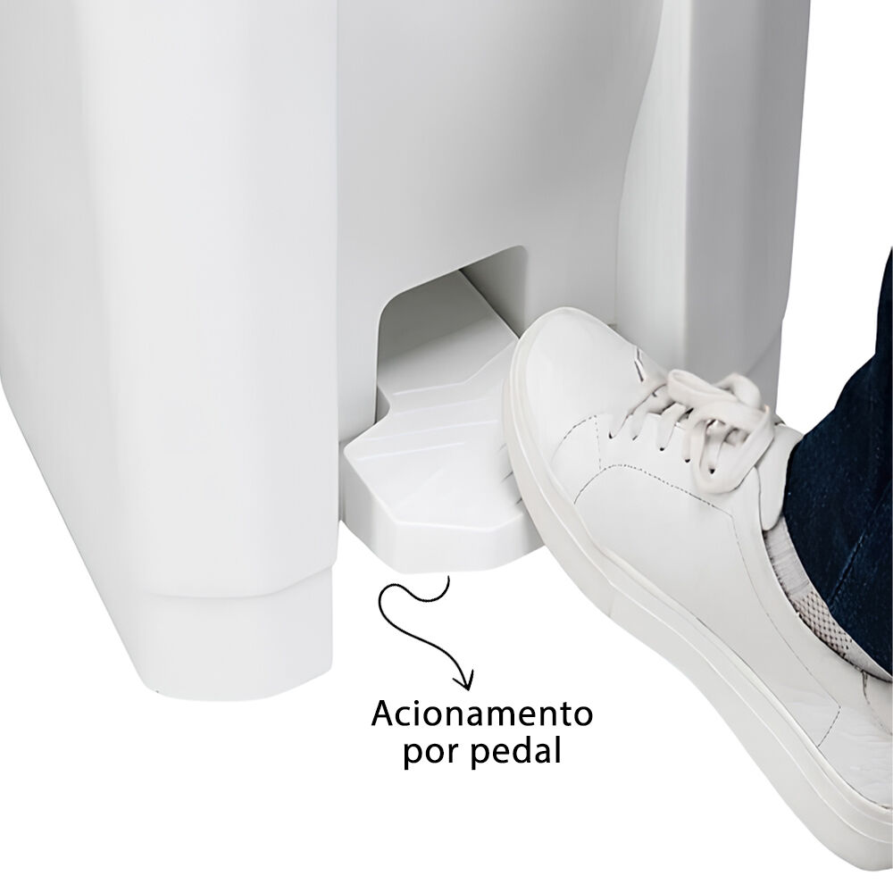 Lixeira 80 Litros em Plástico Reforçado com Pedal - Branca