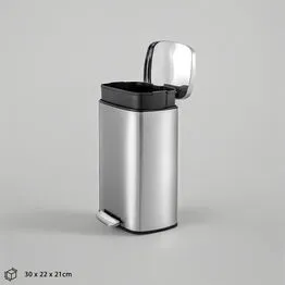 Lixeira de Pedal 5L em Inox com Balde Interno Removível