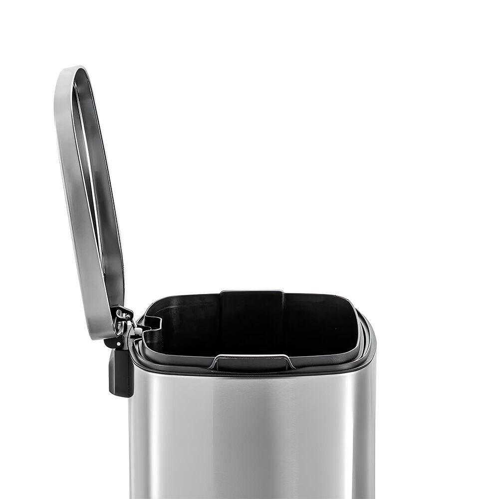 Lixeira de Pedal 5L em Inox com Balde Interno Removível