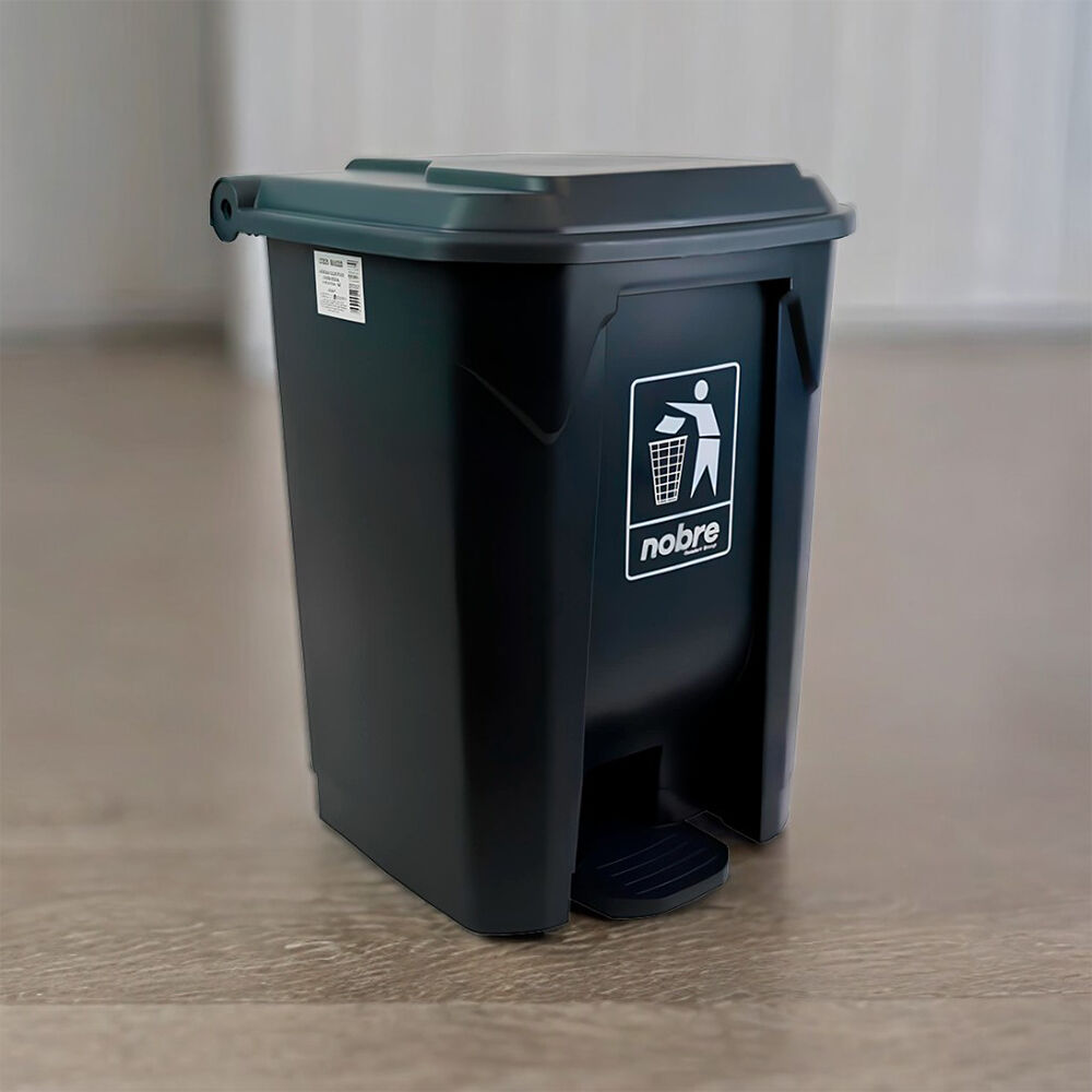 Lixeira de Pedal 30 Litros em Plástico Reforçado - Cinza