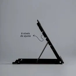 Suporte Ergonômico para Notebook Ajustável 6 Níveis - Preto