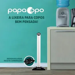 Lixeira Papacopos Coletora para até 140 Copos Descartáveis