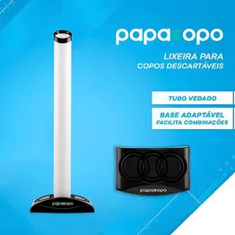 Lixeira Papacopos Coletora para até 140 Copos Descartáveis