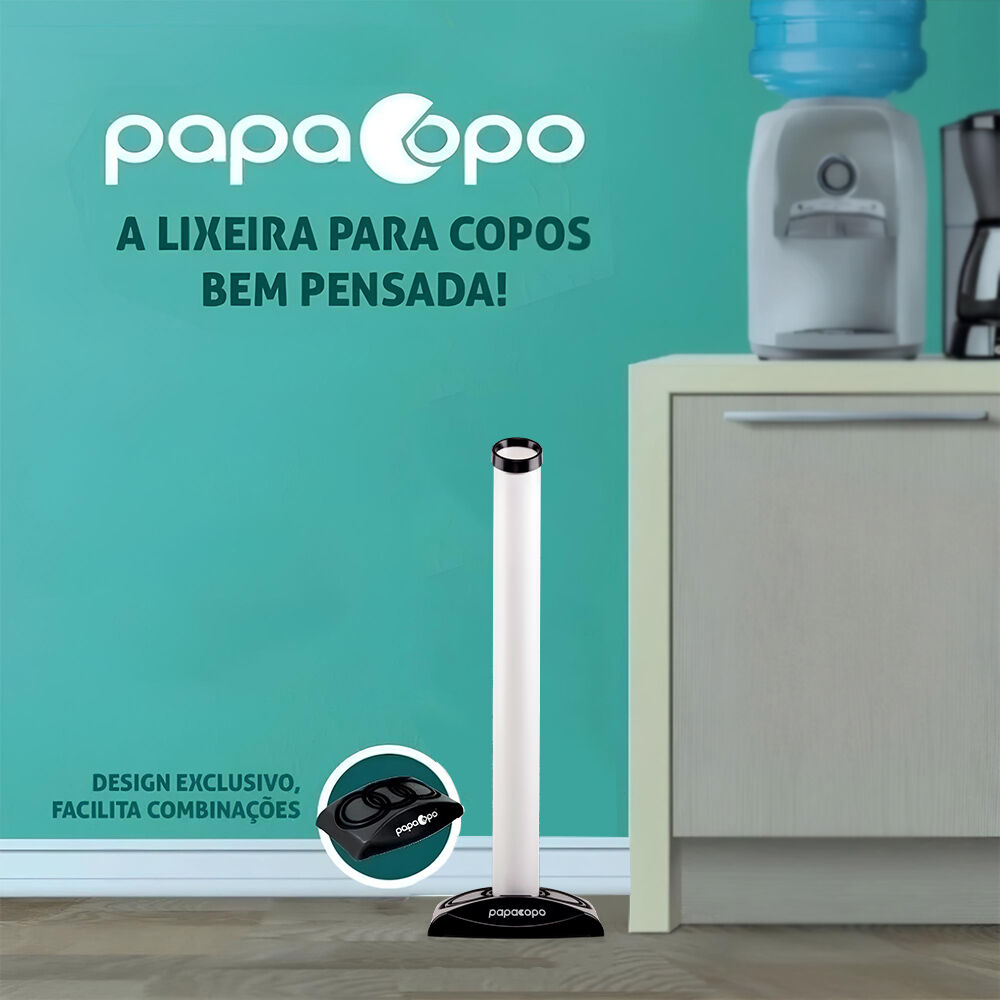 Lixeira Papacopos Coletora para até 140 Copos Descartáveis