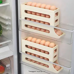 Dispenser Organizador para até 30 Ovos para Geladeira