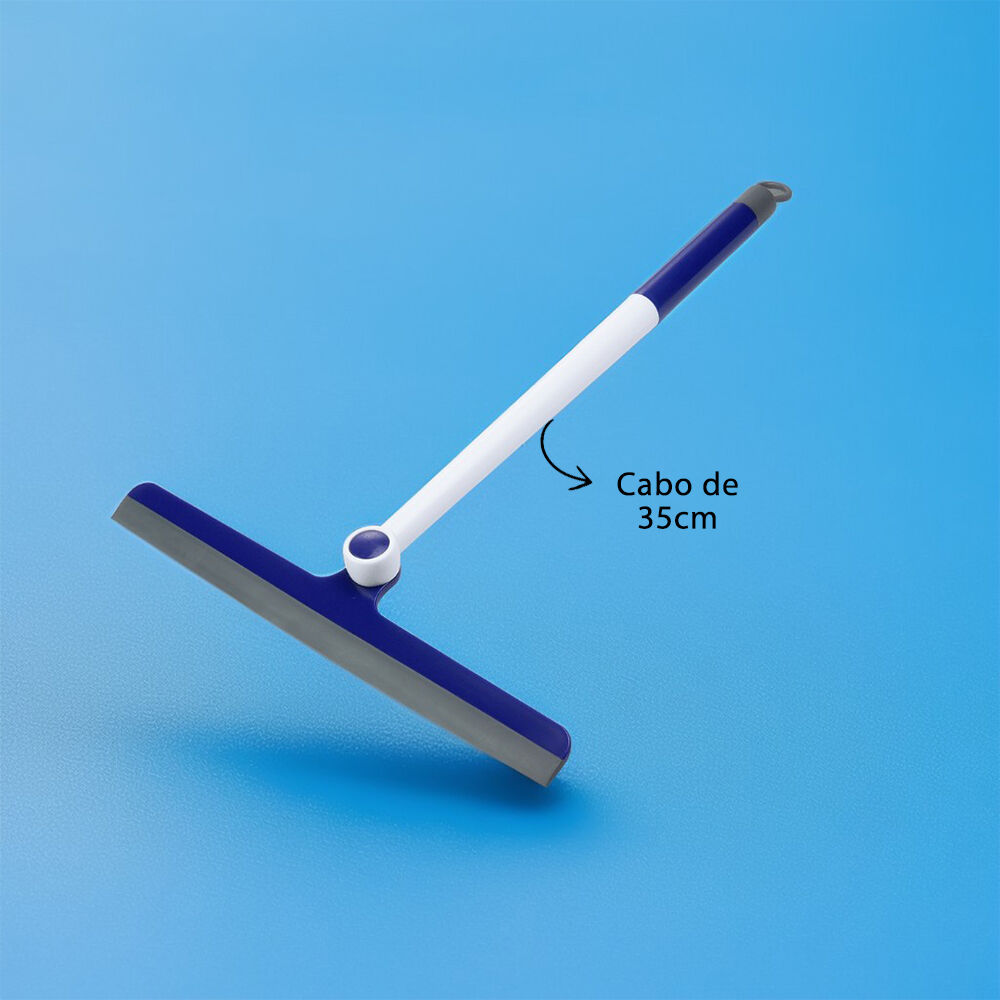 Rodo para Limpar Vidros com Cabo e Borracha de 27cm