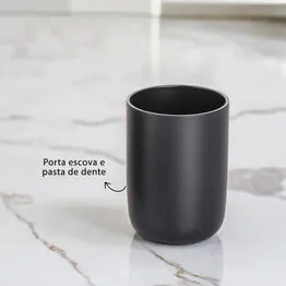 Kit Banheiro Dispenser Sabonete Porta Escovas Bandeja Escova Sanitária