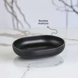 Kit Banheiro Dispenser Sabonete Porta Escovas Bandeja Escova Sanitária