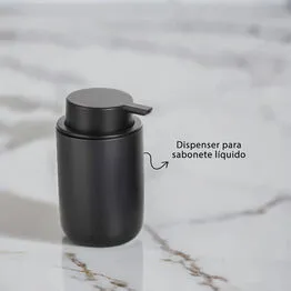 Kit Banheiro Dispenser Sabonete Porta Escovas Bandeja Escova Sanitária