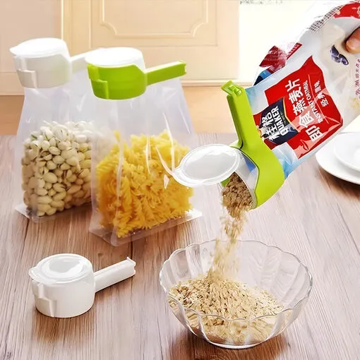 Prendedor Clipe para Fechar e Vedar Embalagens com Bico Verde