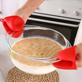 Luva Térmica de Silicone Forno Fogão para Cozinha Pegador Jacaré Laranja