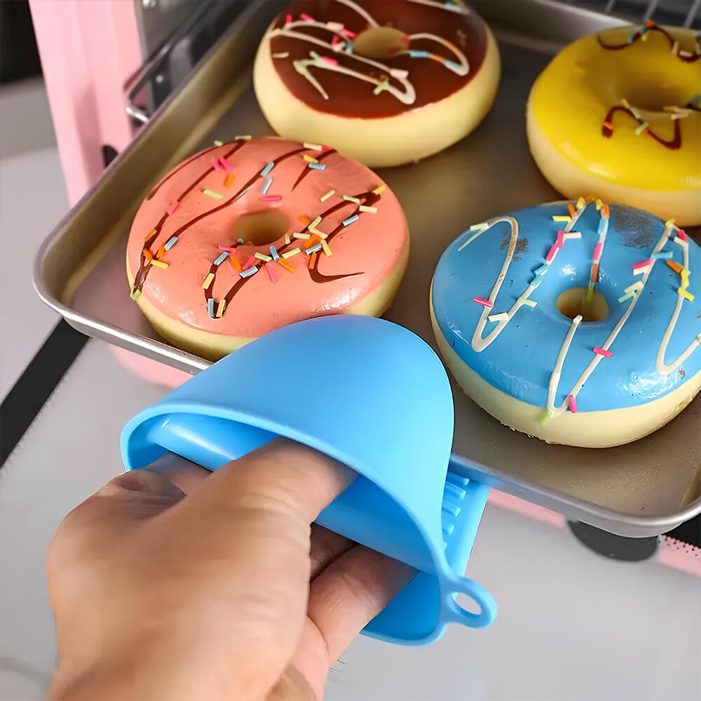Luva Térmica de Silicone Forno Fogão para Cozinha Pegador Jacaré Laranja