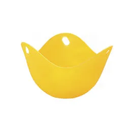 Forma para Cozinhar Ovo Poche Em Silicone Livre de BPA Amarela