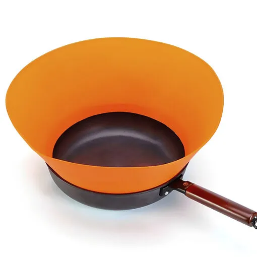 Protetor Anti Respingos para Frituras em Silicone Laranja Ø24,5cm