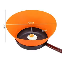 Protetor Anti Respingos para Frituras em Silicone Laranja Ø24,5cm