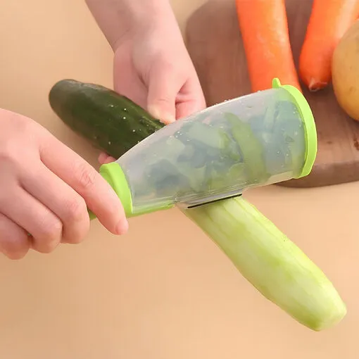 Descascador Cortador de Legumes Frutas com Reservatório Inox Cozinha