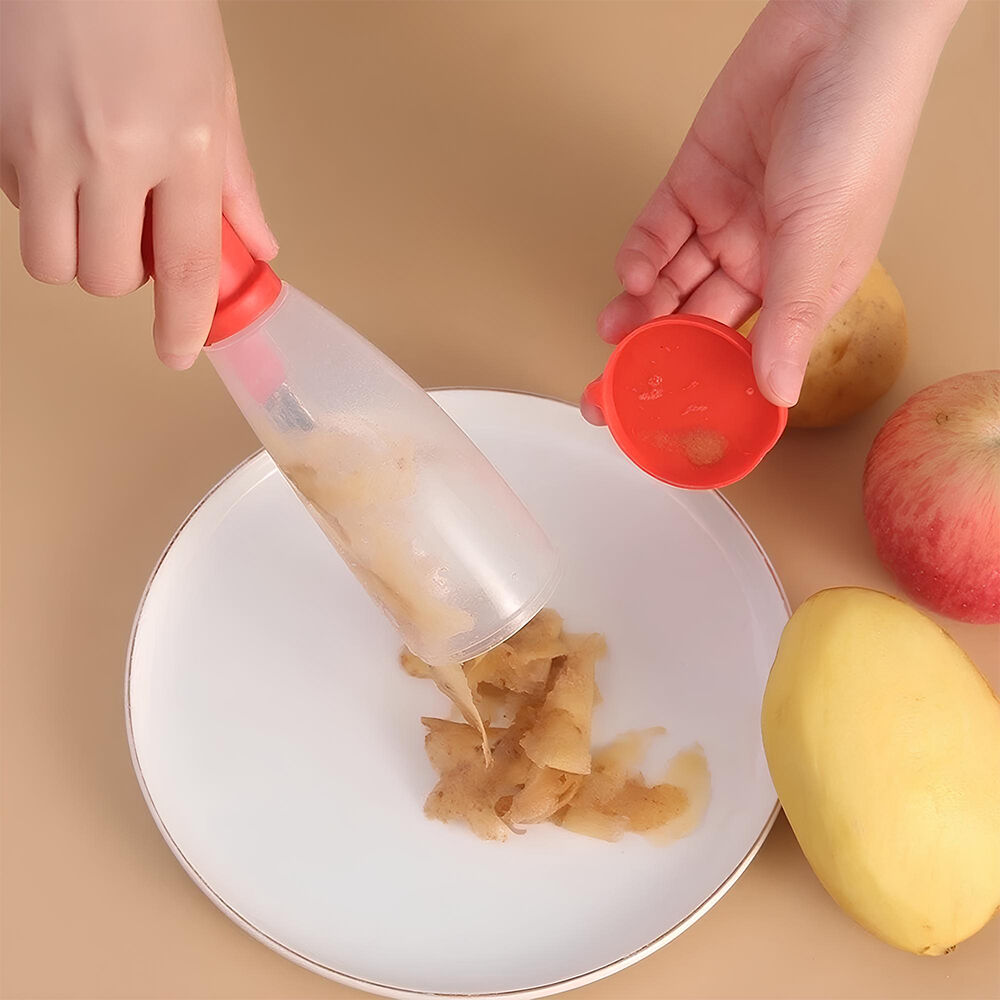 Descascador Cortador de Legumes Frutas com Reservatório Inox Cozinha