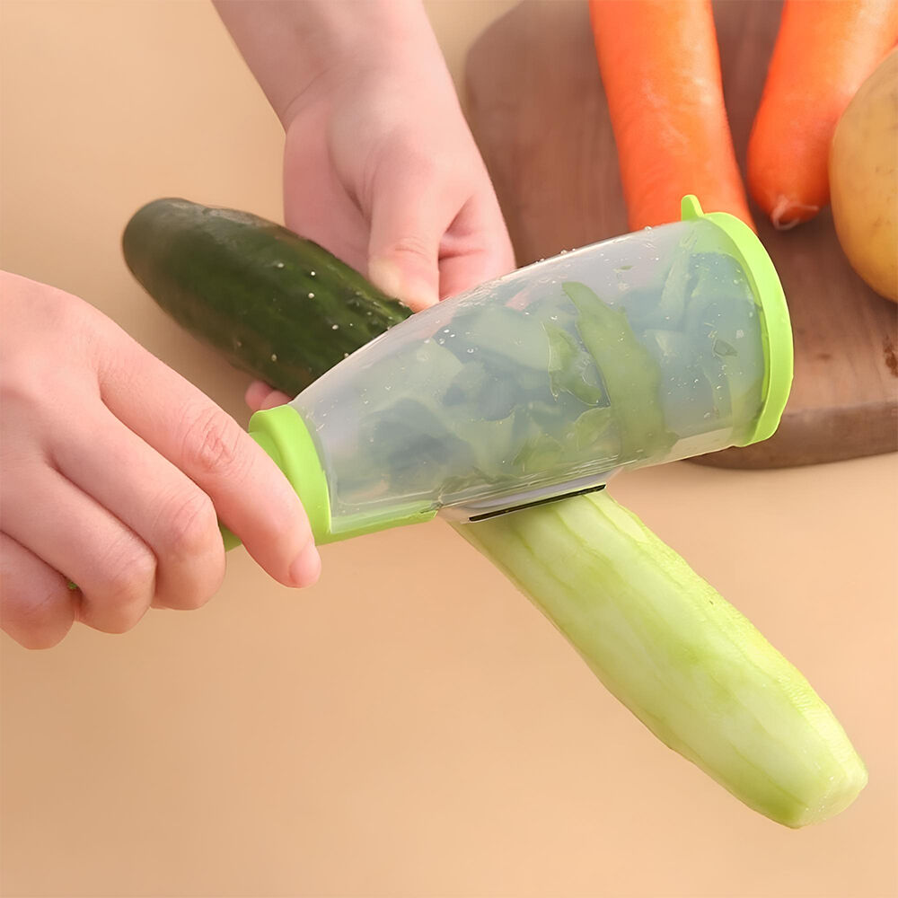 Descascador Cortador de Legumes Frutas com Reservatório Inox Cozinha