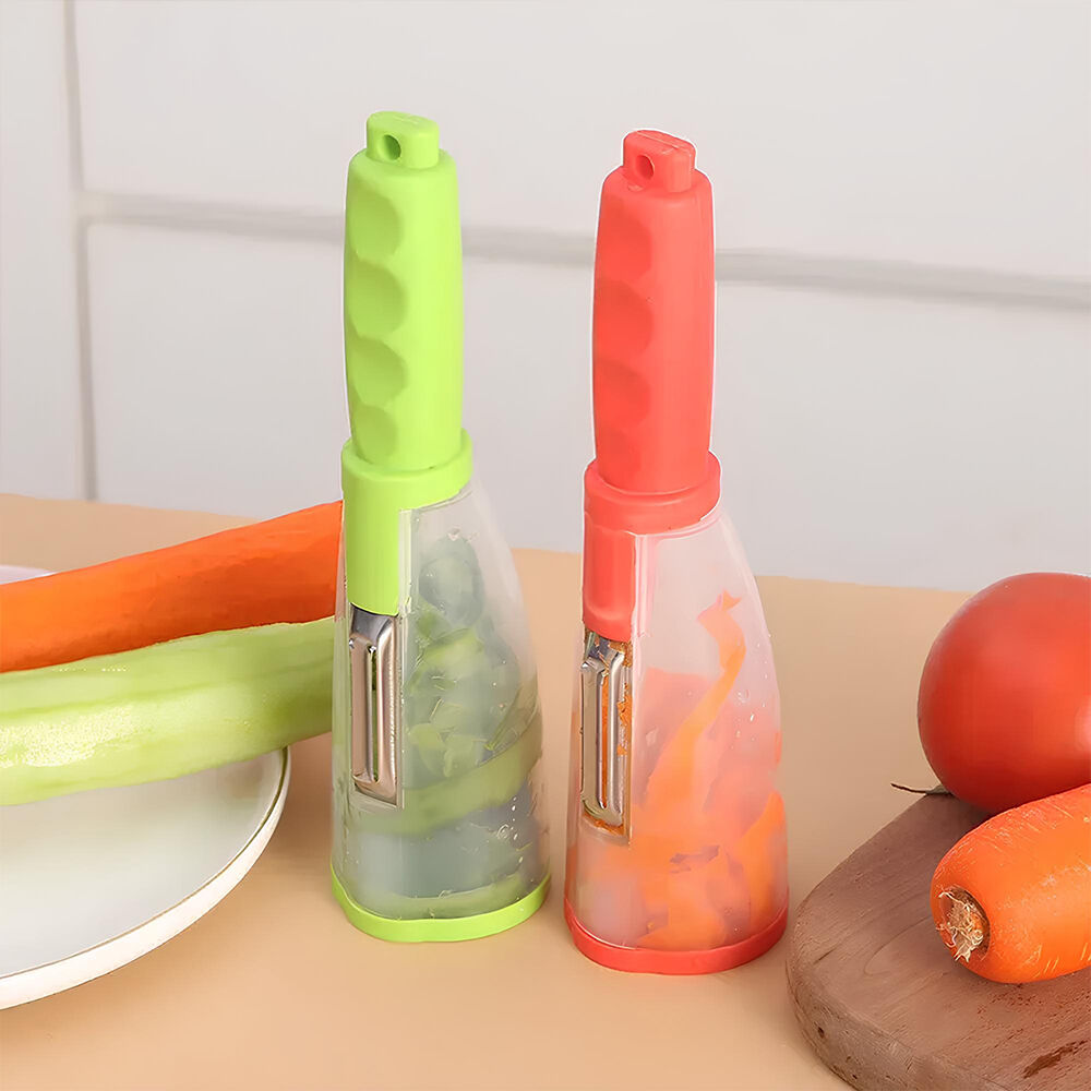 Descascador Cortador de Legumes Frutas com Reservatório Inox Cozinha