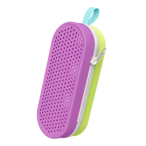 Estojo de Silicone Escolar Lápis e Canetas Grande Criativo com Zíper Lilás