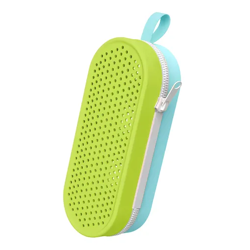 Estojo de Silicone Escolar Lápis e Canetas Grande Criativo com Zíper Verde